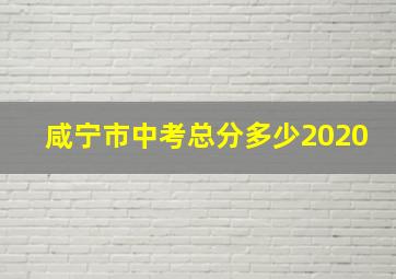 咸宁市中考总分多少2020