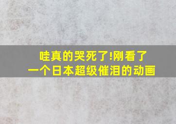 哇真的哭死了!刚看了一个日本超级催泪的动画