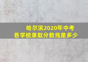 哈尔滨2020年中考各学校录取分数线是多少