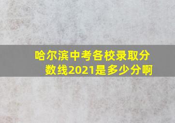 哈尔滨中考各校录取分数线2021是多少分啊