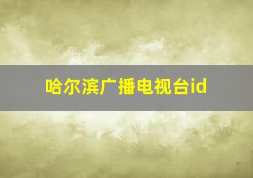 哈尔滨广播电视台id