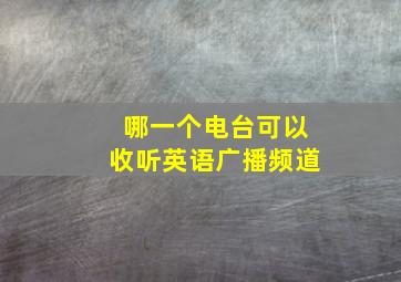 哪一个电台可以收听英语广播频道