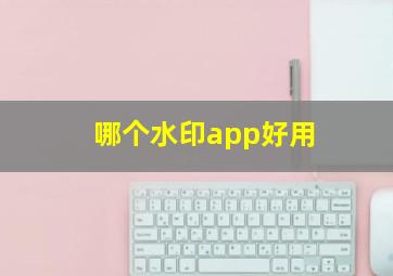 哪个水印app好用