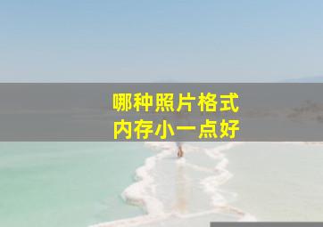 哪种照片格式内存小一点好