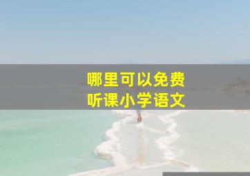 哪里可以免费听课小学语文