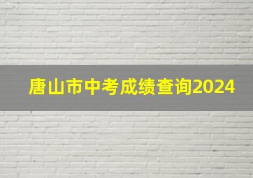 唐山市中考成绩查询2024