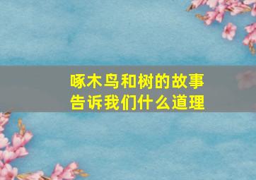 啄木鸟和树的故事告诉我们什么道理