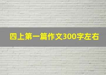 四上第一篇作文300字左右