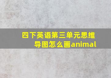 四下英语第三单元思维导图怎么画animal