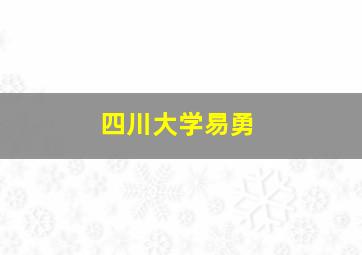 四川大学易勇