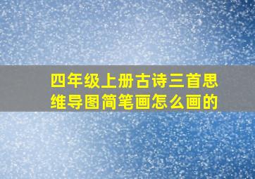 四年级上册古诗三首思维导图简笔画怎么画的