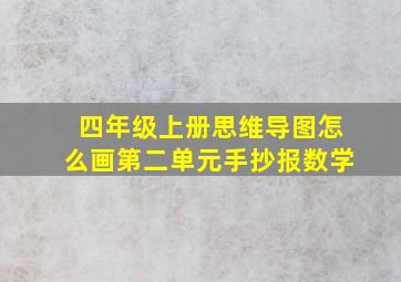 四年级上册思维导图怎么画第二单元手抄报数学