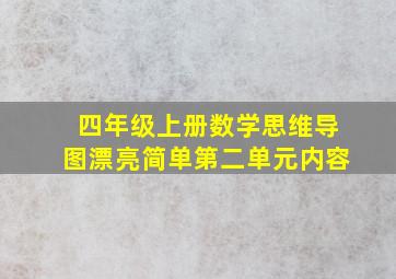 四年级上册数学思维导图漂亮简单第二单元内容