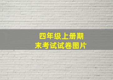 四年级上册期末考试试卷图片