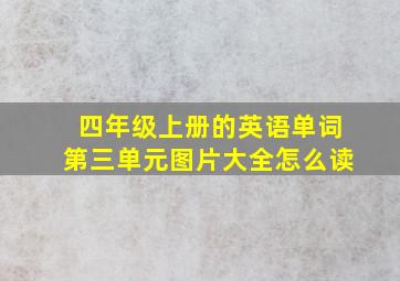 四年级上册的英语单词第三单元图片大全怎么读