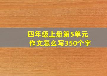 四年级上册第5单元作文怎么写350个字