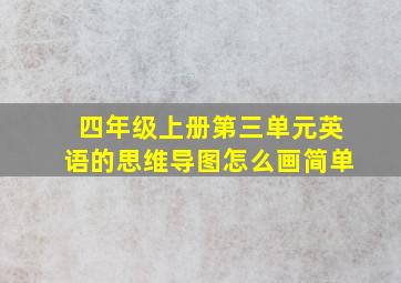 四年级上册第三单元英语的思维导图怎么画简单