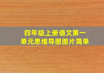 四年级上册语文第一单元思维导图图片简单