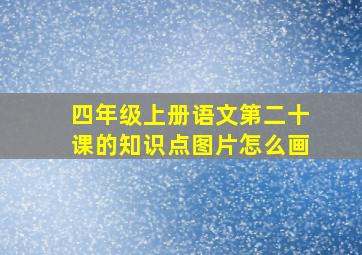 四年级上册语文第二十课的知识点图片怎么画