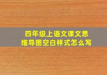 四年级上语文课文思维导图空白样式怎么写