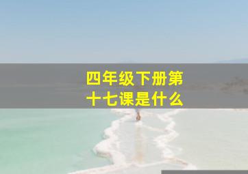 四年级下册第十七课是什么