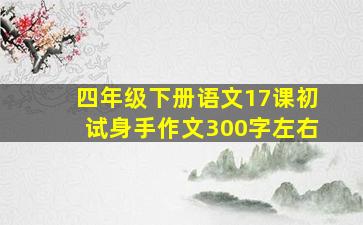 四年级下册语文17课初试身手作文300字左右