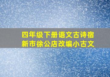 四年级下册语文古诗宿新市徐公店改编小古文