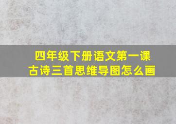 四年级下册语文第一课古诗三首思维导图怎么画