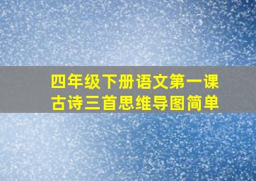 四年级下册语文第一课古诗三首思维导图简单