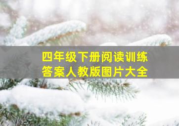 四年级下册阅读训练答案人教版图片大全