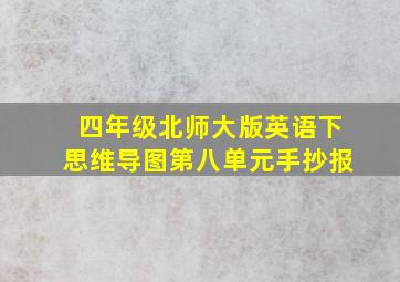 四年级北师大版英语下思维导图第八单元手抄报