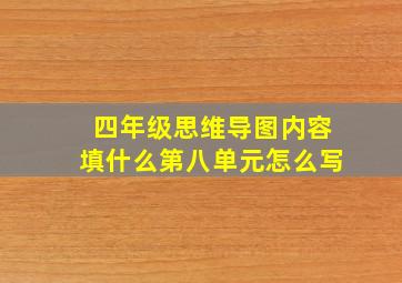 四年级思维导图内容填什么第八单元怎么写