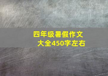 四年级暑假作文大全450字左右