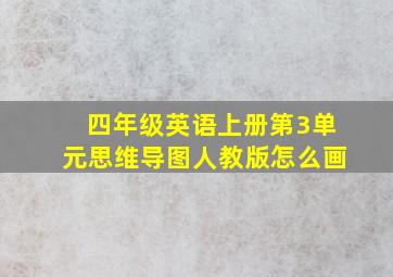 四年级英语上册第3单元思维导图人教版怎么画