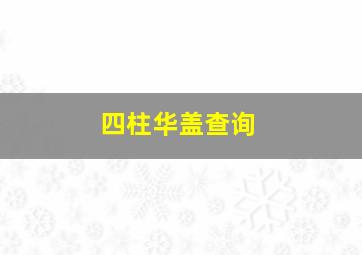 四柱华盖查询