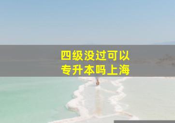 四级没过可以专升本吗上海