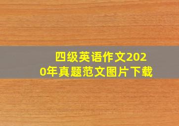 四级英语作文2020年真题范文图片下载