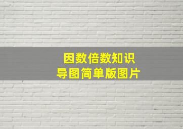 因数倍数知识导图简单版图片