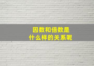 因数和倍数是什么样的关系呢