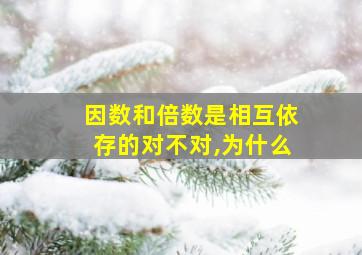 因数和倍数是相互依存的对不对,为什么