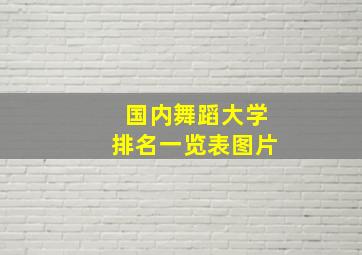 国内舞蹈大学排名一览表图片