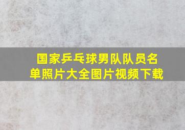 国家乒乓球男队队员名单照片大全图片视频下载