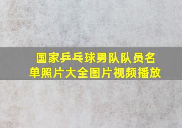 国家乒乓球男队队员名单照片大全图片视频播放