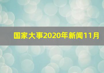 国家大事2020年新闻11月