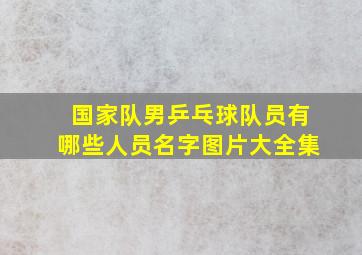 国家队男乒乓球队员有哪些人员名字图片大全集