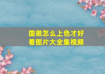 国徽怎么上色才好看图片大全集视频