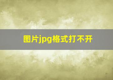 图片jpg格式打不开