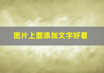 图片上面添加文字好看