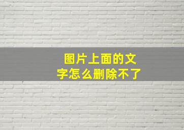 图片上面的文字怎么删除不了