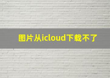 图片从icloud下载不了